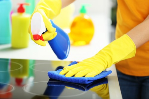 Local cleaners preparing a Tockwell property for new occupants