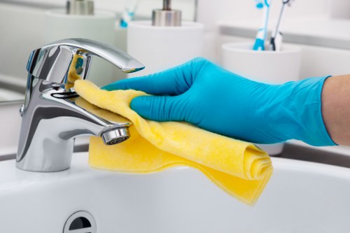 Local short-let cleaning service working in a Tockwell apartment