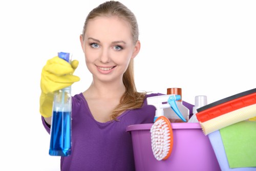 Local oven cleaner working in a Tockwell kitchen